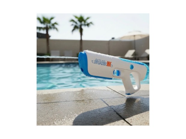 &u+ PISTOLA DE AGUA AZUL ELECTRICA SHARKMK 